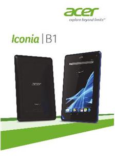 Acer Iconia B 1 manual. Tablet Instructions.